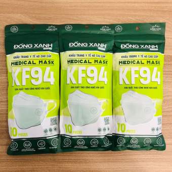 Khẩu Trang KF94 Đồng Xanh Premium (10 cái/ túi) - FREESHIP