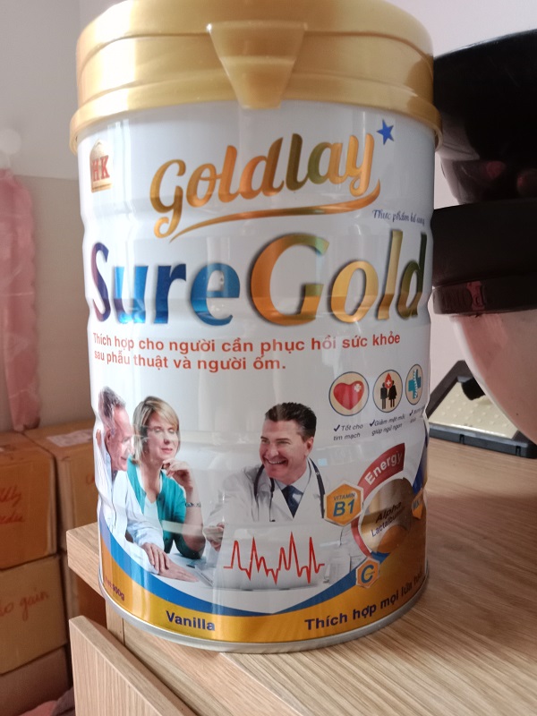Sữa phục hồi sức khỏe cho người già yếu, người cần phục hồi nhanh sức khỏe Goldlay Sure Gold 900g