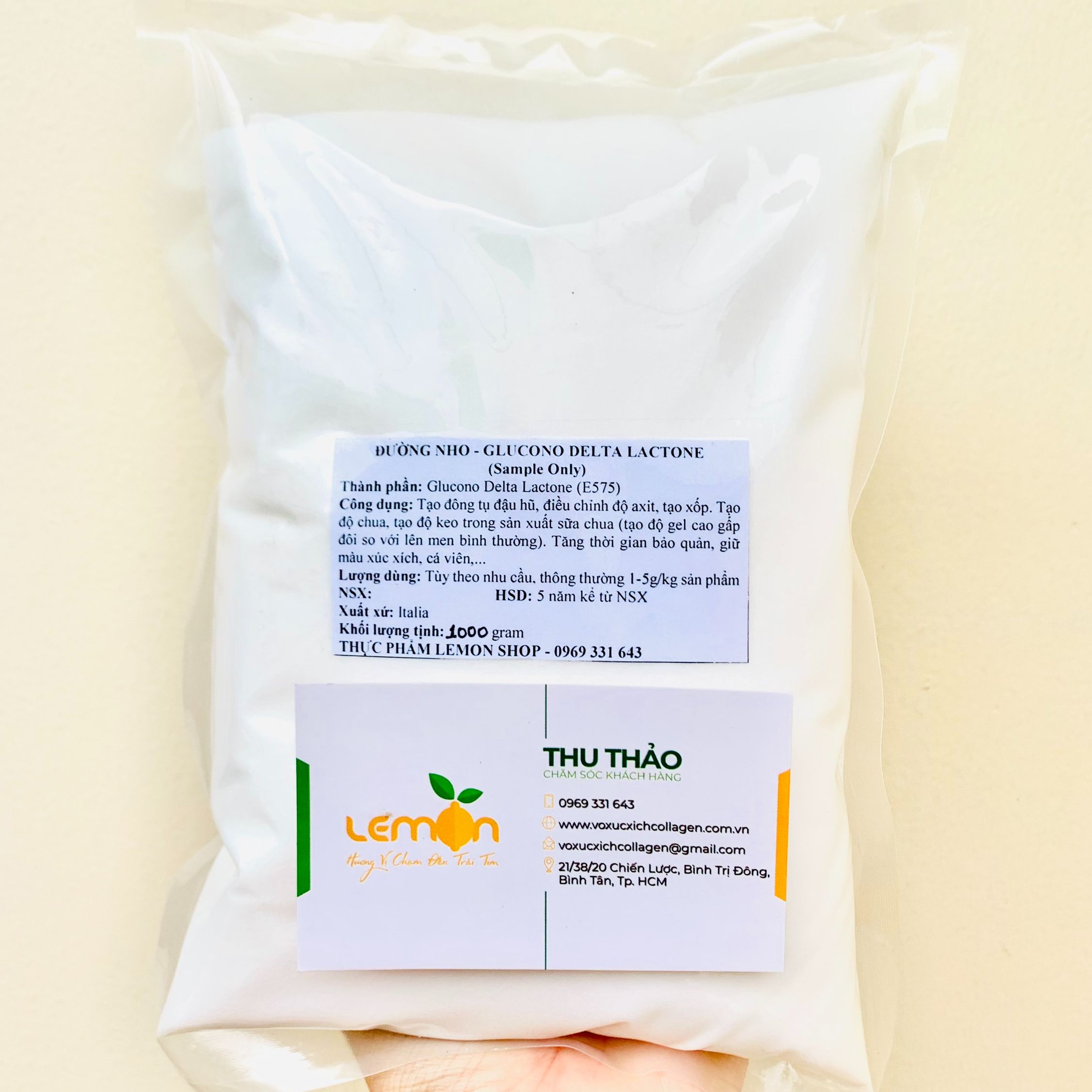 1Kg Đường nho GDL hàng Ý làm đông tàu hủ, sữa chua, tào phớ - Date xa