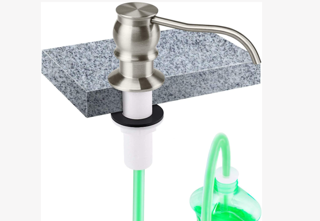 Samodra bình đựng xà phòng lỏng màu đen đầu bơm bằng đồng với bình pe 500ml bình đựng xà phòng tích hợp phụ kiện nhà bếp