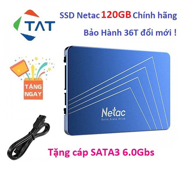 [Bảo Hành 36T 1 đổi 1] SSD Netac 120GB N500S SATA3 6Gbs 2.5"inch Chính Hãng Dùng Cho Laptop PC MacBook Máy Tính Để Bàn
