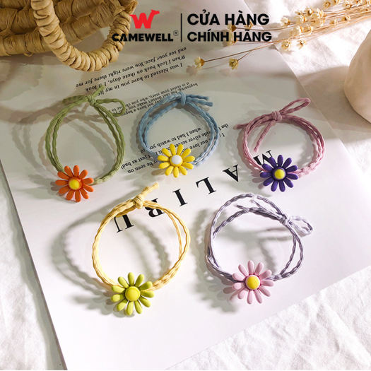 Dây buộc tóc, chun cột tóc hình bông hoa/ quả dứa/ cà rốt/ vịt con đáng yêu dễ thương CameWell C06HB