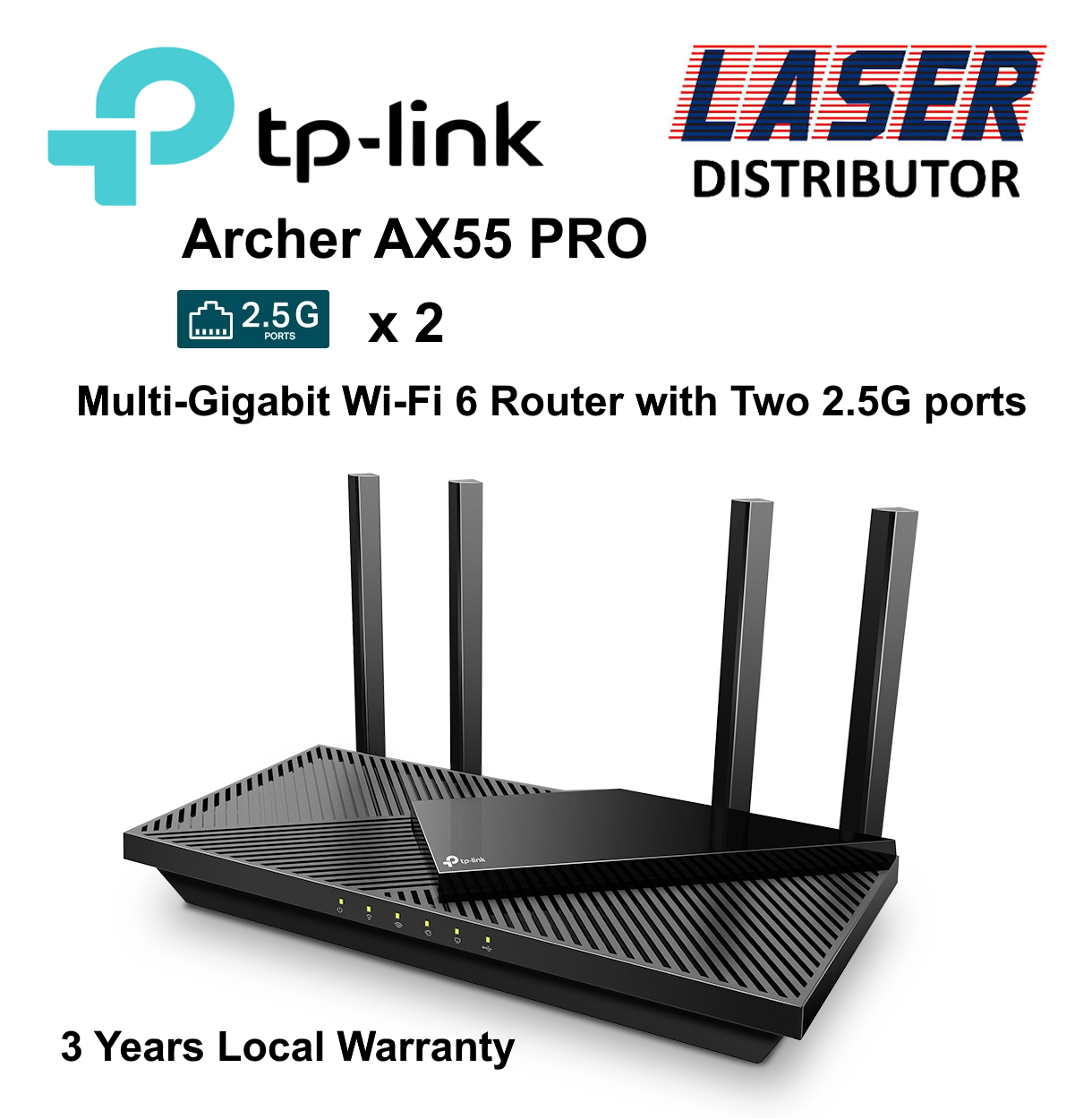 TP-Link Archer AX55 PRO AX3000 Multi-Gigabit Wi-Fi...