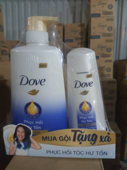 Dầu gội Dove 640g - Dưỡng tóc bồng bềnh  tặng xả 140g