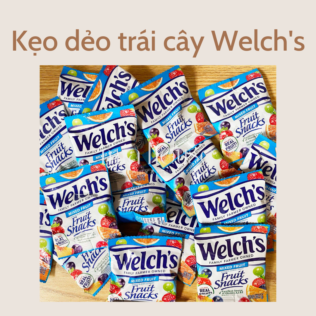 Kẹo dẻo trái cây Welch's gói nhỏ, gói lẻ