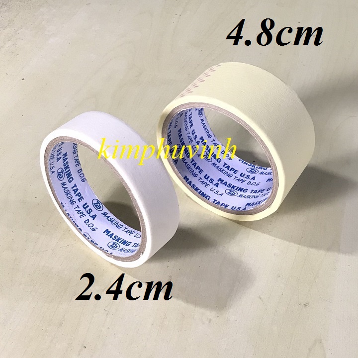 01 cuộn - băng keo giấy 2p4, 4p8 - băng giấy 2p4, 4p8