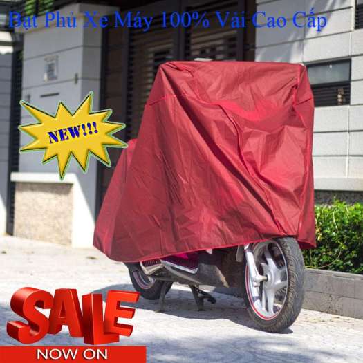 Bạt Phủ Xe Máy Vải Dù Cao Cấp - Áo Trùm Xe Máy Có Chun 2 Đầu Che NắngChe Mưa