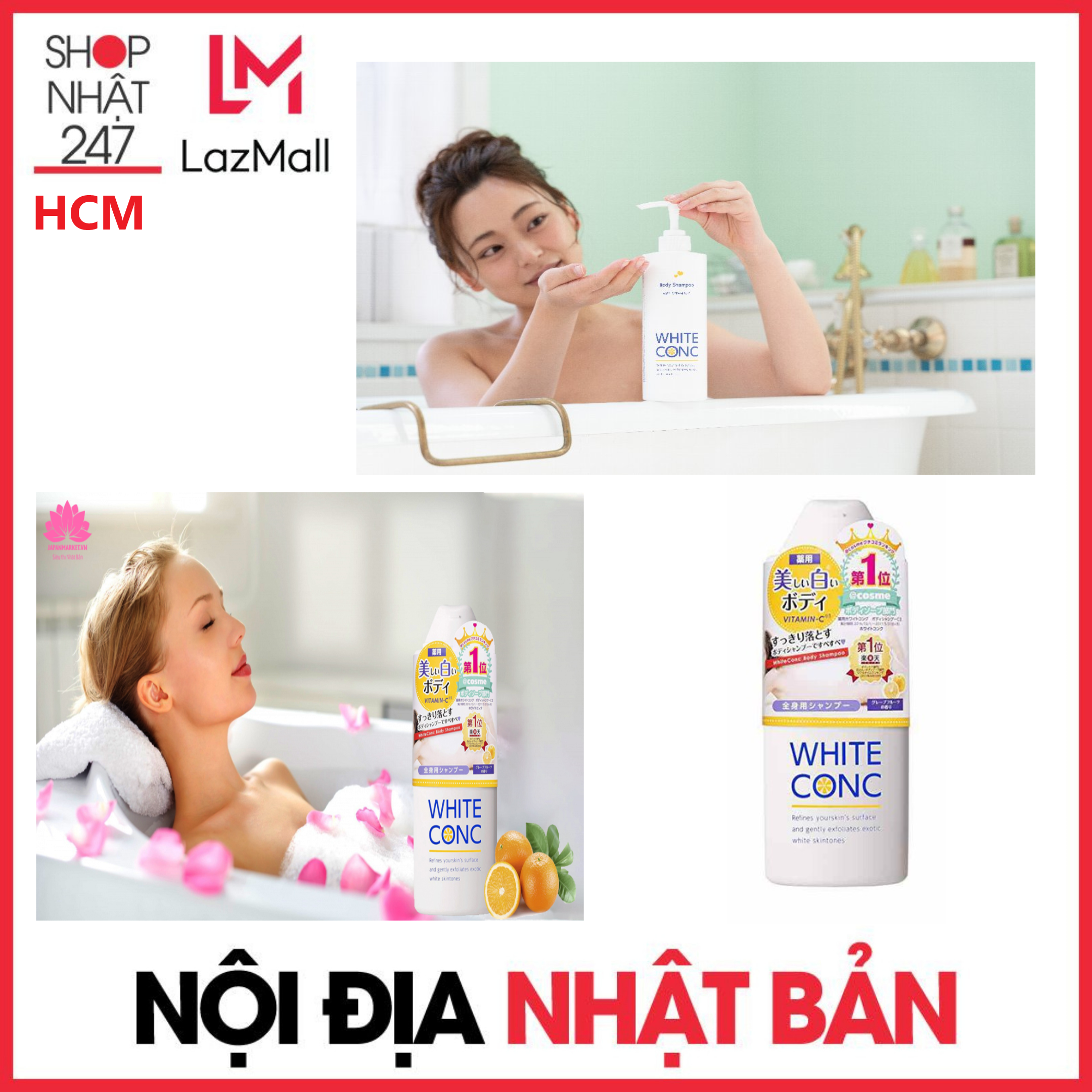 Sữa tắm trắng da White Conc Nội Địa Nhật Bản