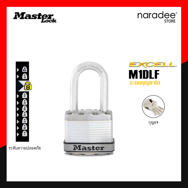 มาสเตอร์ล็อค M1DLF - ระบบล็อคลูกปืนคู่ (dual ball bearing) ราคา 830 บาท*ส่งฟรี