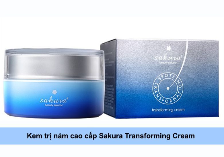 Kem giảm nám, đốm nâu, tàn nhang lâu năm, kháng viêm, kháng khuẩn, làm dịu da tổn thương, tái tạo da chính hãng sakura - transforming cream