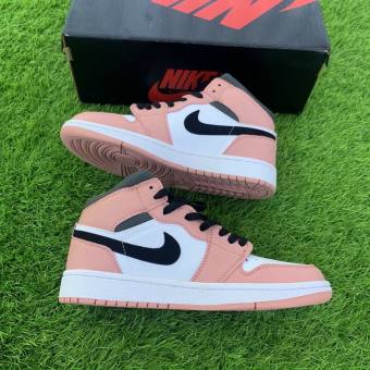 Giày Jordan hồng cổ cao, Giày thể thao JD1 high pink phối đồ nữ siêu xinh form nhỏ tăng 1 size bản đẹp 2022 Full box bill tặng kèm dây