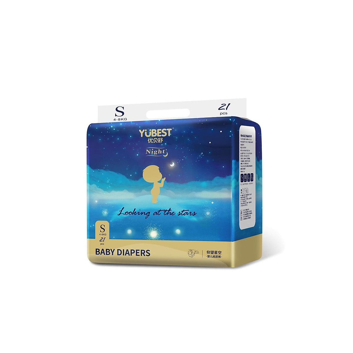 Bỉm Yubest 💝FREESHIP💝 Yubest Night - Tã Yubest Dán/Quần đủ size S76-80 /M76-76 /L72 /XL68 /XXL64 /XXXL60