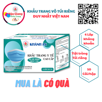 50 Chiếc khẩu trang y tế 4 lớp kháng khuẩn Khánh An tiệt trùng từng cái