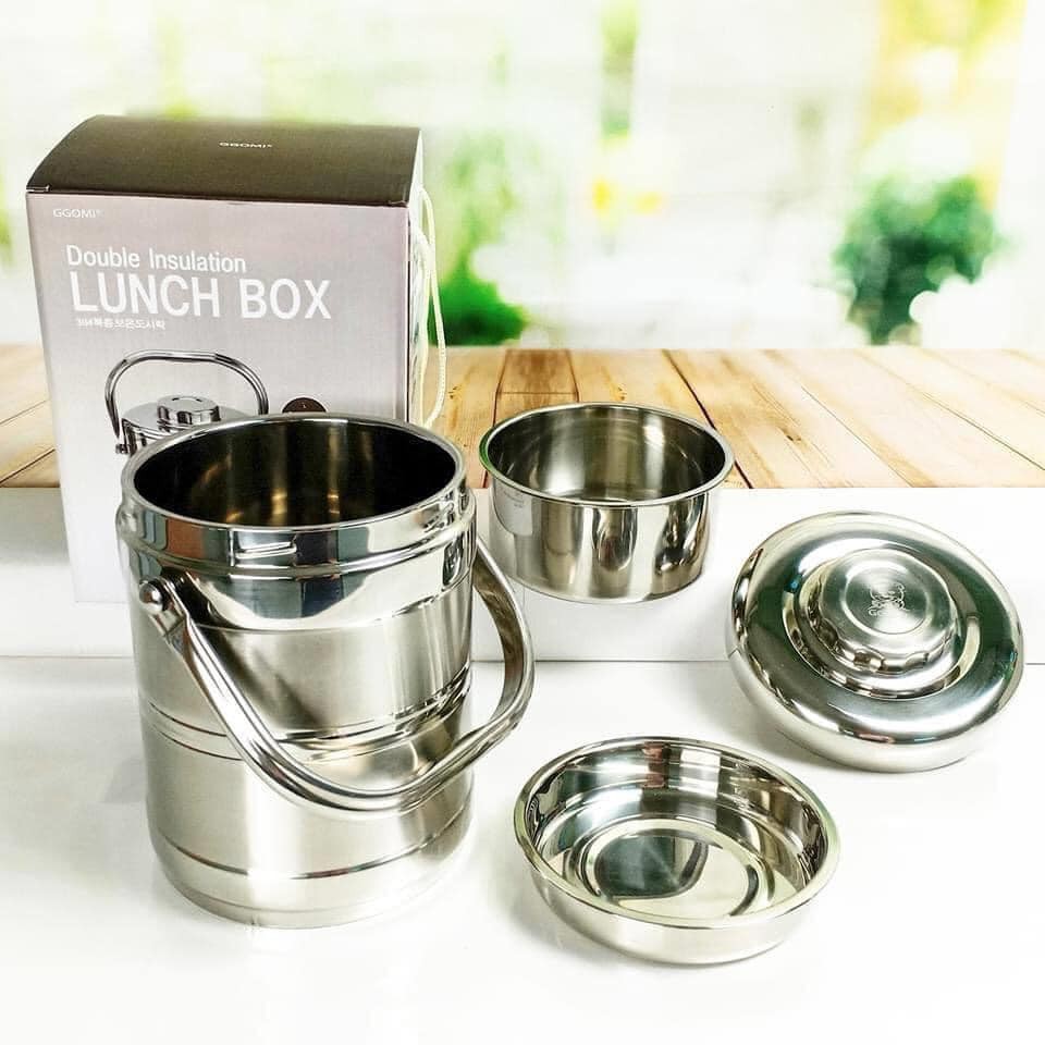Cặp lồng giữ nhiệt inox 2 ngăn công nghệ Hàn Quốc dung tích 1.3L - Cà mèn 2 tầng an toàn giữ nhiệt lâu