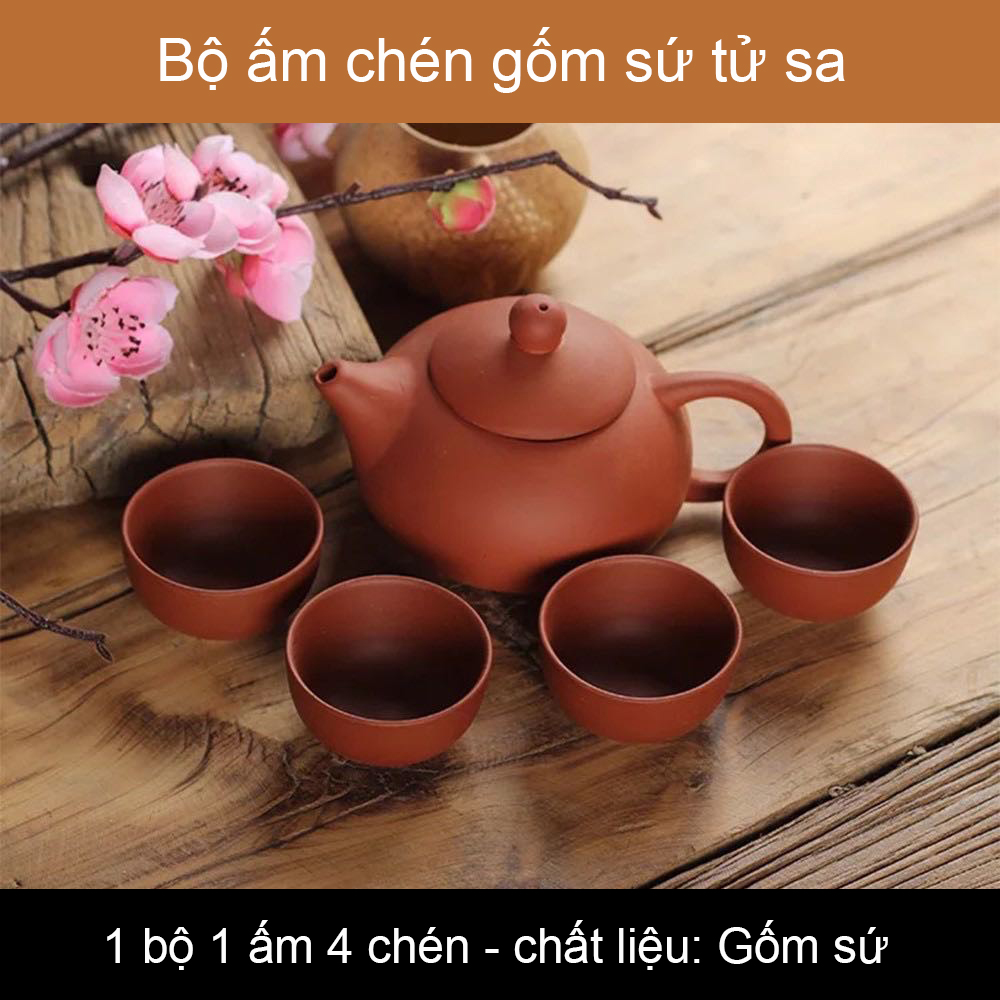 Bộ ấm chén gốm sứ tử sa tinh hoa trà đạo An Nam Decor