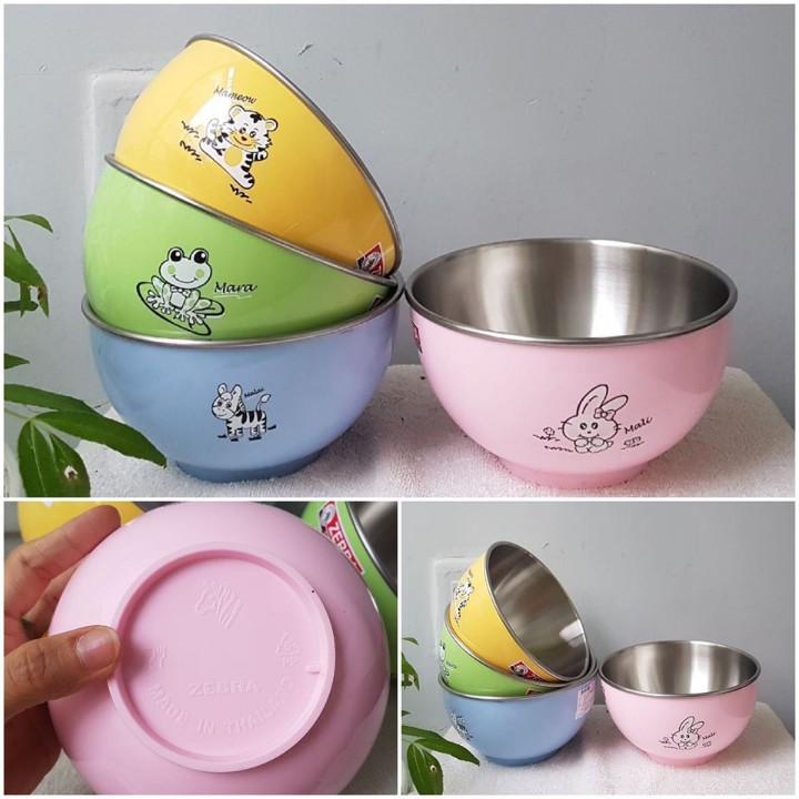 [HCM]TÔ INOX RAMEN LUCKY 2 LỚP ZEBRA 15 CM - 135202