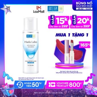 Dung dịch dưỡng ẩm tối ưu Hada Labo Advanced Nourish Hyaluronic Acid Lotion dùng cho da dầu 170ml