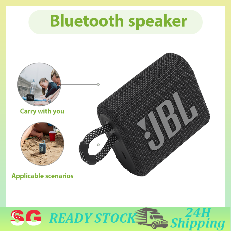 SG【Ready Stock】Bluetooth speaker JBL Go 3 Nomad’s Choice Ultra-Light Waterproof 7-Hr Endurance Bluetooth speaker