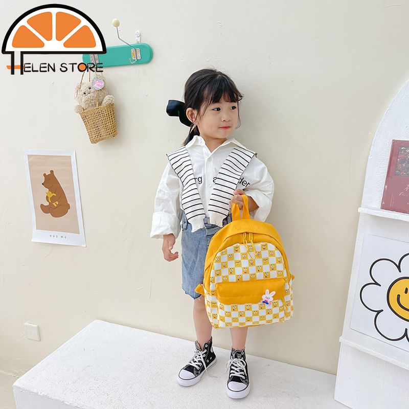 Hs ba lô bé trai và bé gái mới ba lô kiểm tra ba lô thời trang