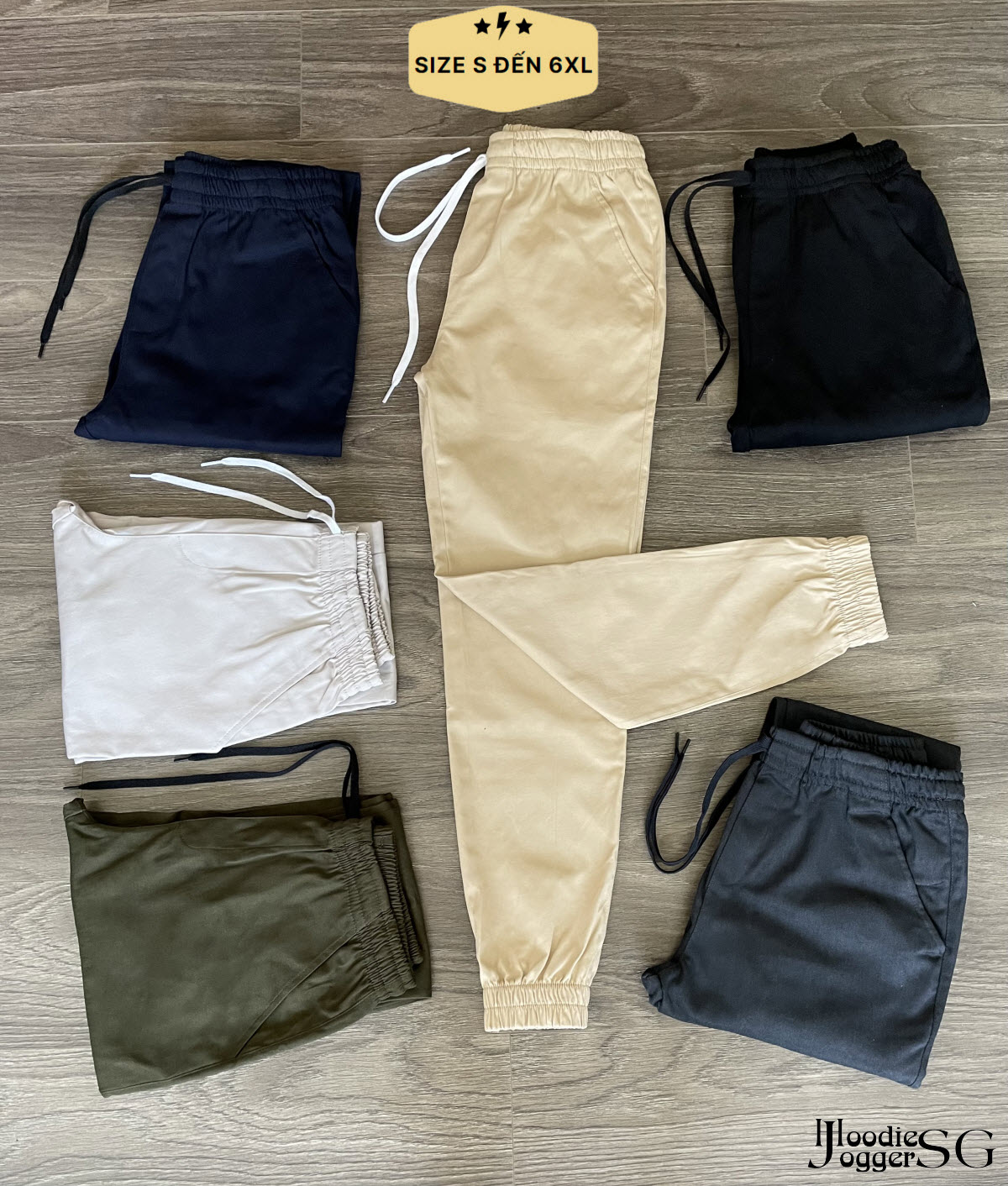Quần jogger kaki nam nữ chất đẹp, co giãn