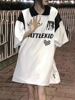 Áo Thun Form Rộng tay Lỡ Cổ POLO Phối Màu Siêu Hot POLEMEOK