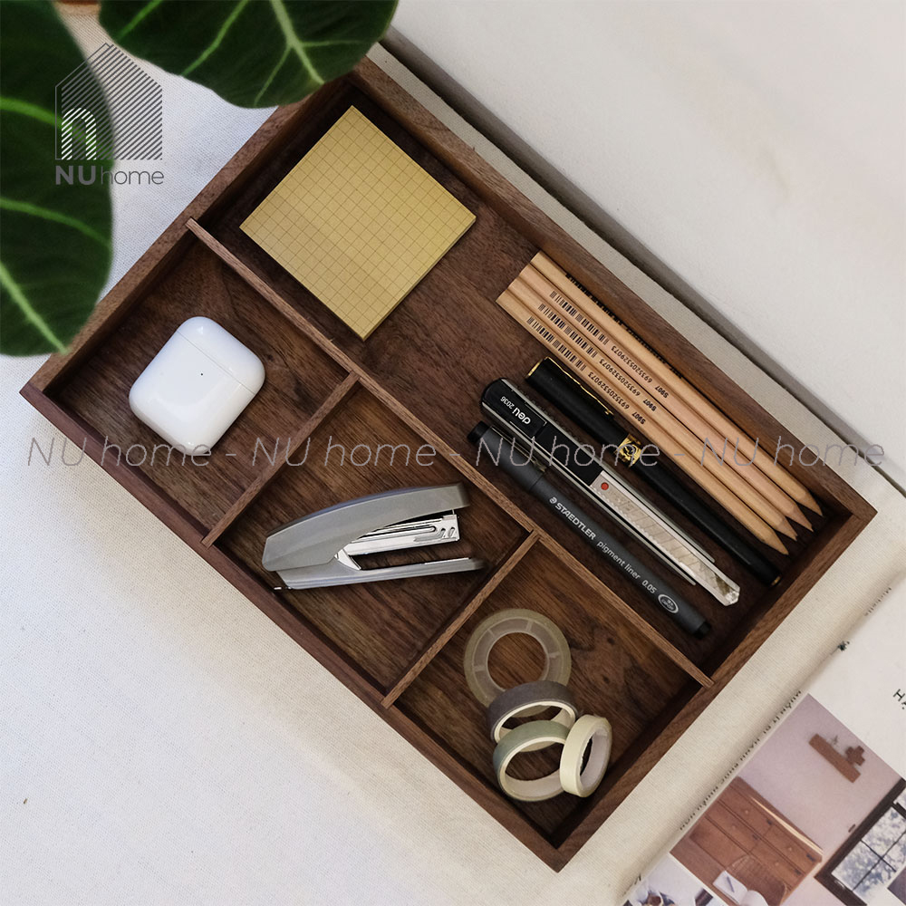 Khay gỗ đa năng - Kebo | nuhome.vn | khay đựng bút bằng gỗ hộp đựng bút để bàn cao cấp thiết kế theo phong cách Nhật Bản