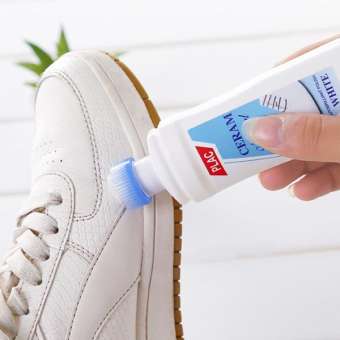 Chai tẩy trắng giày dép túi xách Plac 100ml có đầu chùi, nước tẩy vết bẩn ố vàng, lọ dung dịch tẩy rửa vệ sinh giày dép