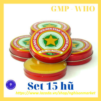 Set 15 hũ Cao Sao Vàng Dầu Xoa Cù Là loại 3gr Dầu Xoa Truyền Thống Người Việt Nam