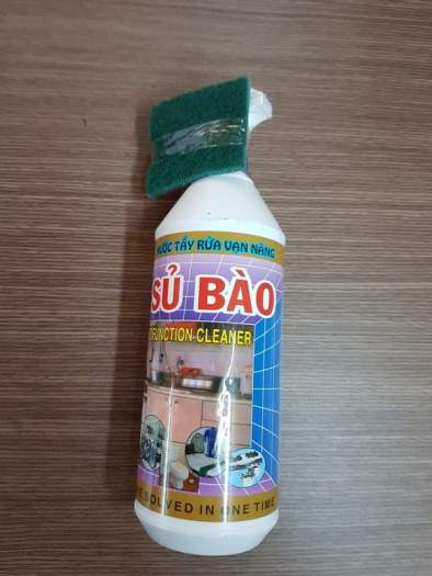 Nước tẩy rửa vạn năng Sủ Bào Chai 1L (có kèm miếng chà)