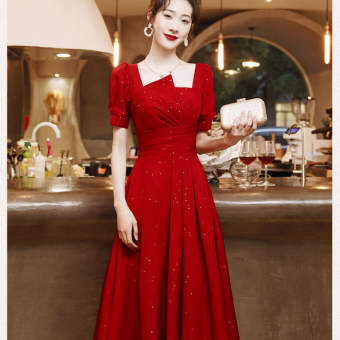 Đầm Mùa Hè Mới ĐẦM CƯỚI Đầm Dự Tiệc Tối Đính Hôn Đám Cưới Cô Dâu Đầm Thường Mặc