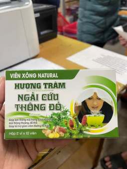 Viên Xông Thảo Dược Natural Hương Tràm Ngải cứu - Xông Mũi - Xông mặt tăng sức đề kháng chống dịch