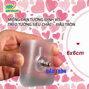 Miếng Dán Tường Đinh Vít Treo Tường Siêu Chắc - Treo Giá Kệ, Tranh Ảnh Trên Tường