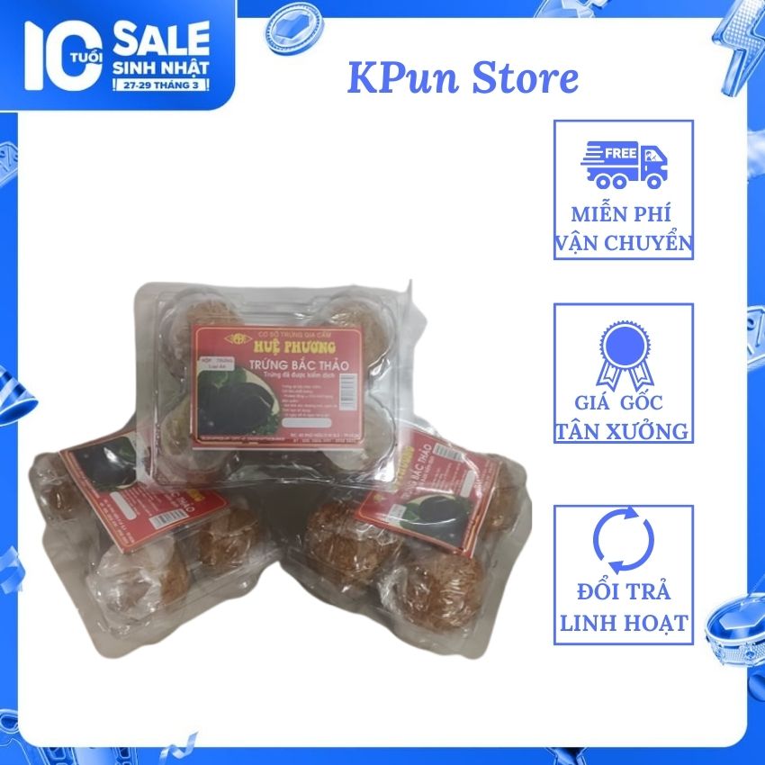 Trứng vịt bắc thảo nguyên chấu hộp 5 quả kpun store thơm ngon bổ dưỡng tốt cho sức khỏe