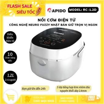 Nồi cơm điện tử Rapido RC-1.2D đa chức năng - Hàng chính hãng
