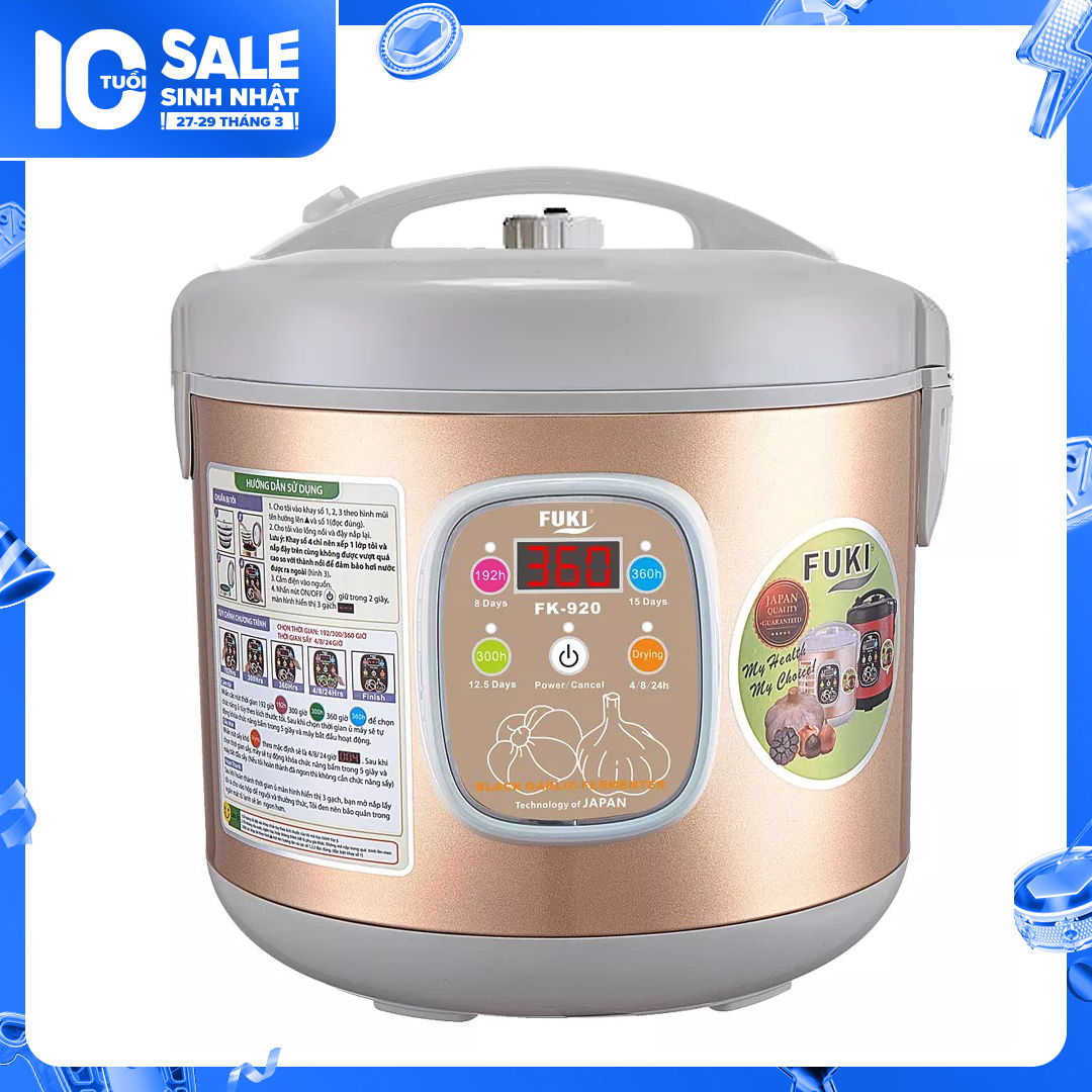 [HCM]Máy làm tỏi đen FUKI FK-920 loại 8L (Vàng Gold)