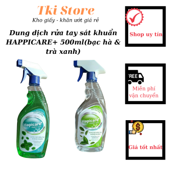 Chai xịt khuẩn Happicare+ 500ml / Dung dịch rửa tay sát khuẩn/ Nước khử khuẩn / Dung dịch rửa tay khô
