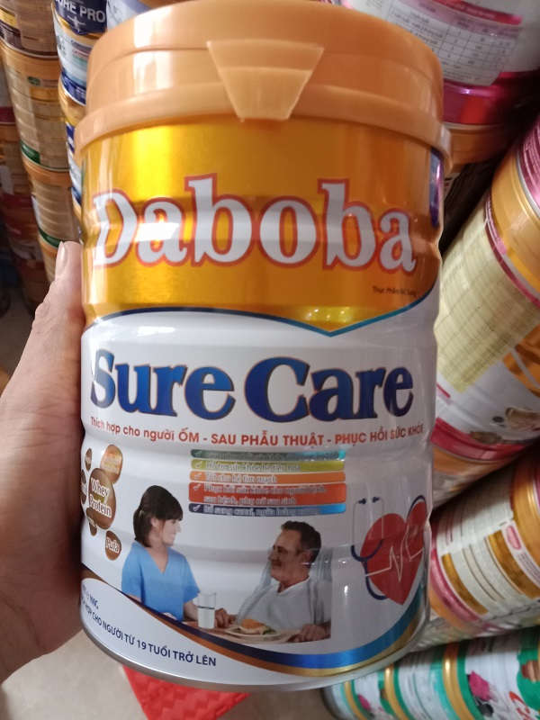Sữa DABOBA SURE CARE 900g (Dinh Dưỡng phục hồi sức khỏe Cho Người Cao Tuổi, Người ốm, Người già yếu)