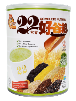 Ngũ cốc 22 loại hạt (sữa hạt) 22 Complete Nutrimix Wheat Grass - Mầm lúa mì hộp thiếc 750g