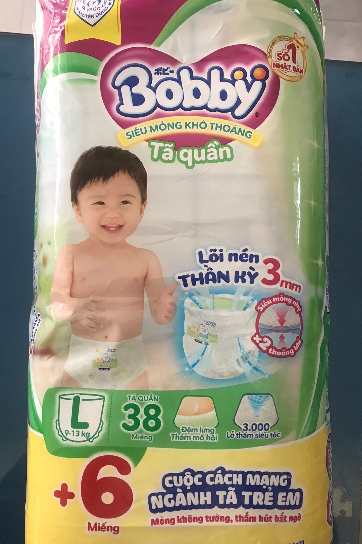Bỉm quần bobby l38/xl34/xxl30