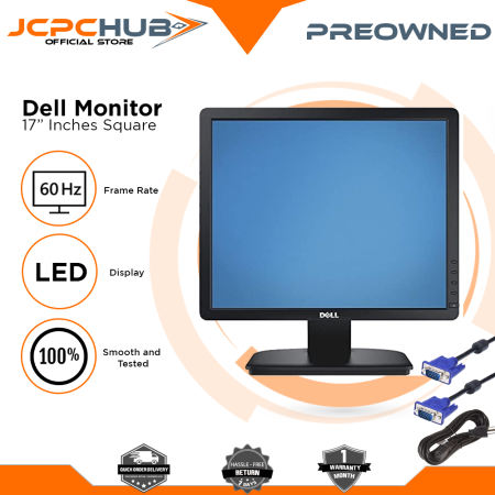 Dell 17" Square LCD/LED Monitor with Free VGA and Power Cables