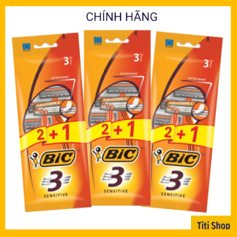 09 cây dao cạo râu BIC 3 lưỡi nhập khẩu
