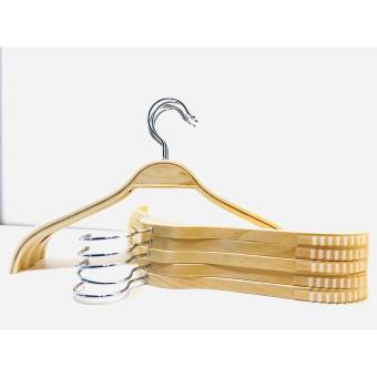 combo 20 móc gỗ tre vai đệm,móc quần áo,mắc gỗ tre vai đệm,màu vàng,đầu móc tròn xoay 360 độ,dùng cho shop,siêu thị,gđ..