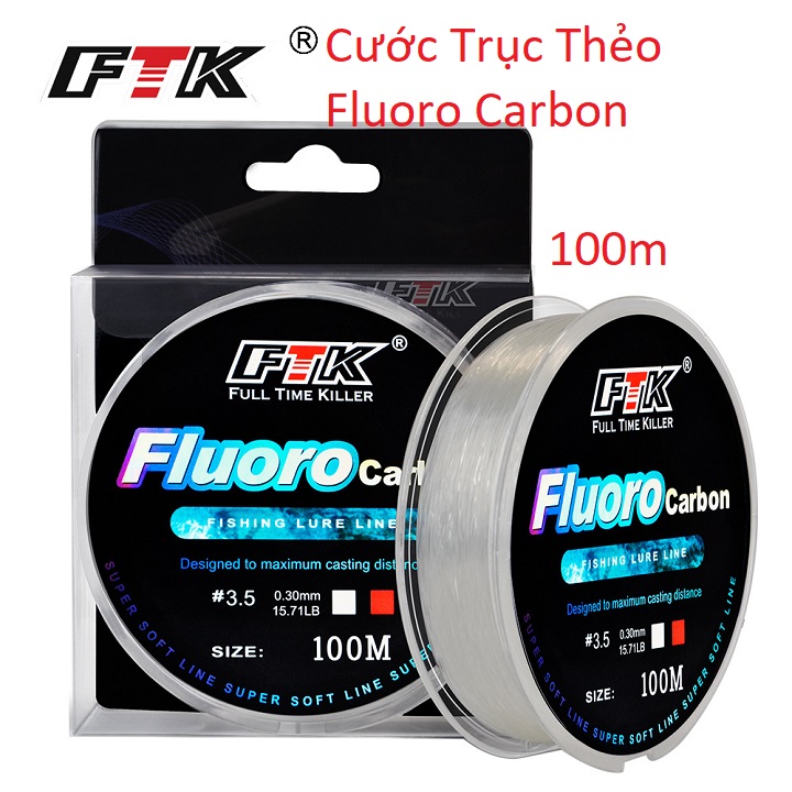 Dây cước 100m câu cá trục thẻo fluoro carbon - cao cấp - dc100m2