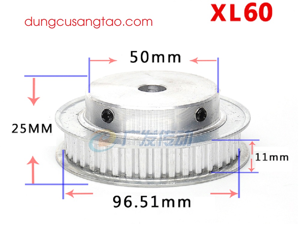 Puly XL60 răng / Nhông XL60 răng nhiều kích thước lỗ trục