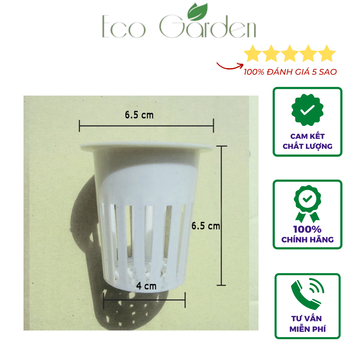 Bộ 50/100 rọ thủy canh 65x65x40 mm phù hợp ống PVC 90