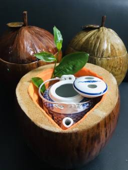 Bình đựng ấm trà trái dừa loại 1,2 lít