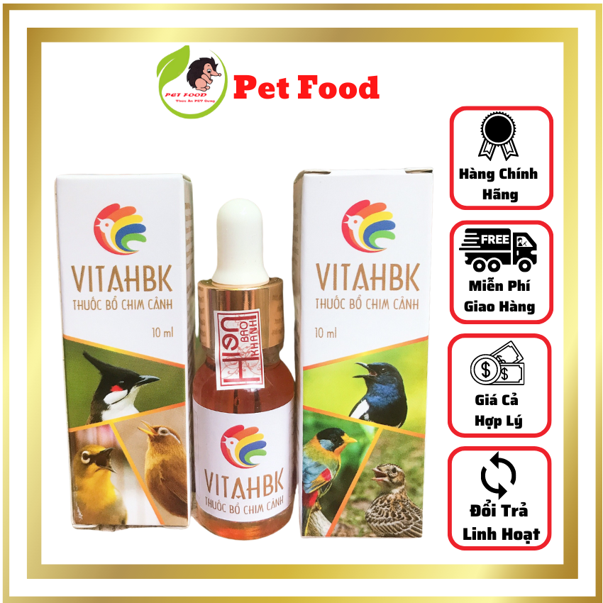 Thu.ốc bổ chim cảnh, Vitamin Hiển Bảo Khánh, khỏe chim, thay lông nhanh, mọc lông đều, căng lửa đấu hót bền bỉ, Thức Ăn Phụ Kiện Chim Cảnh