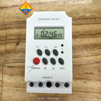 Timer hẹn giờ điện tử KG316T-II/25A/220Vac- bộ hẹn giờ tự động có khóa phím