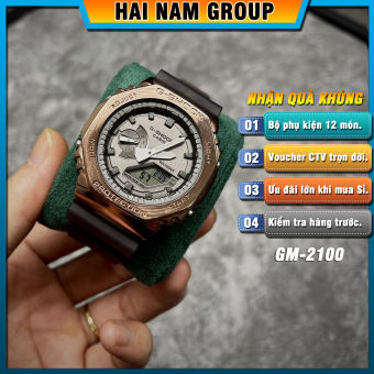 Đồng hồ nam G-SHOCK  GM-2100MF-5A Dây nhựa trong suốt vỏ thép, GM 2100 Fullp phụ kiện.
