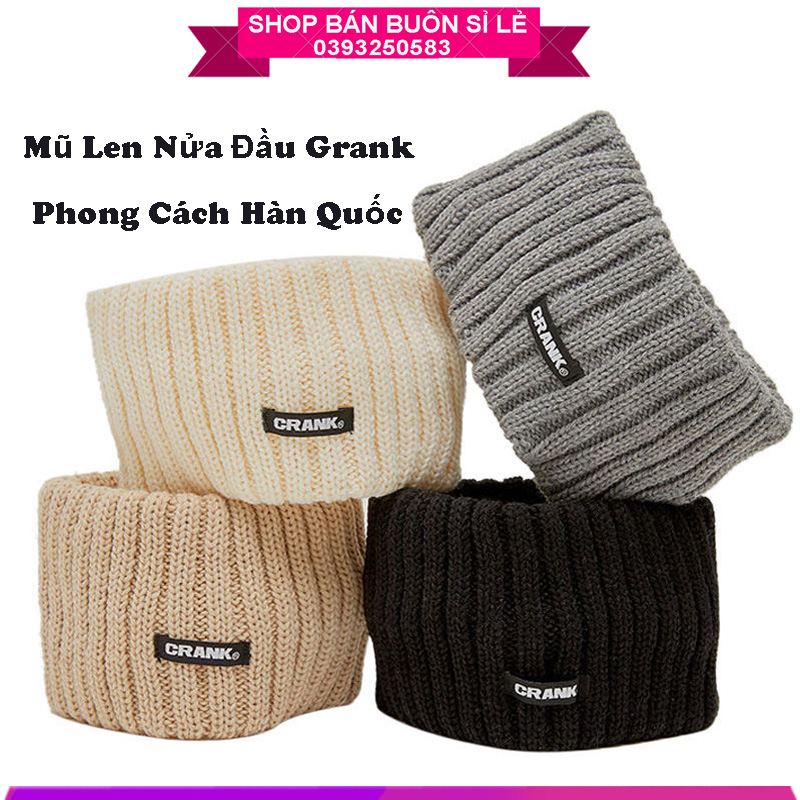 Mũ Len Đan Nửa Đầu Grank Phong Cách Mới Của Giới Trẻ Hàn Quốc -Shop Bán Buôn Sỉ Lẻ